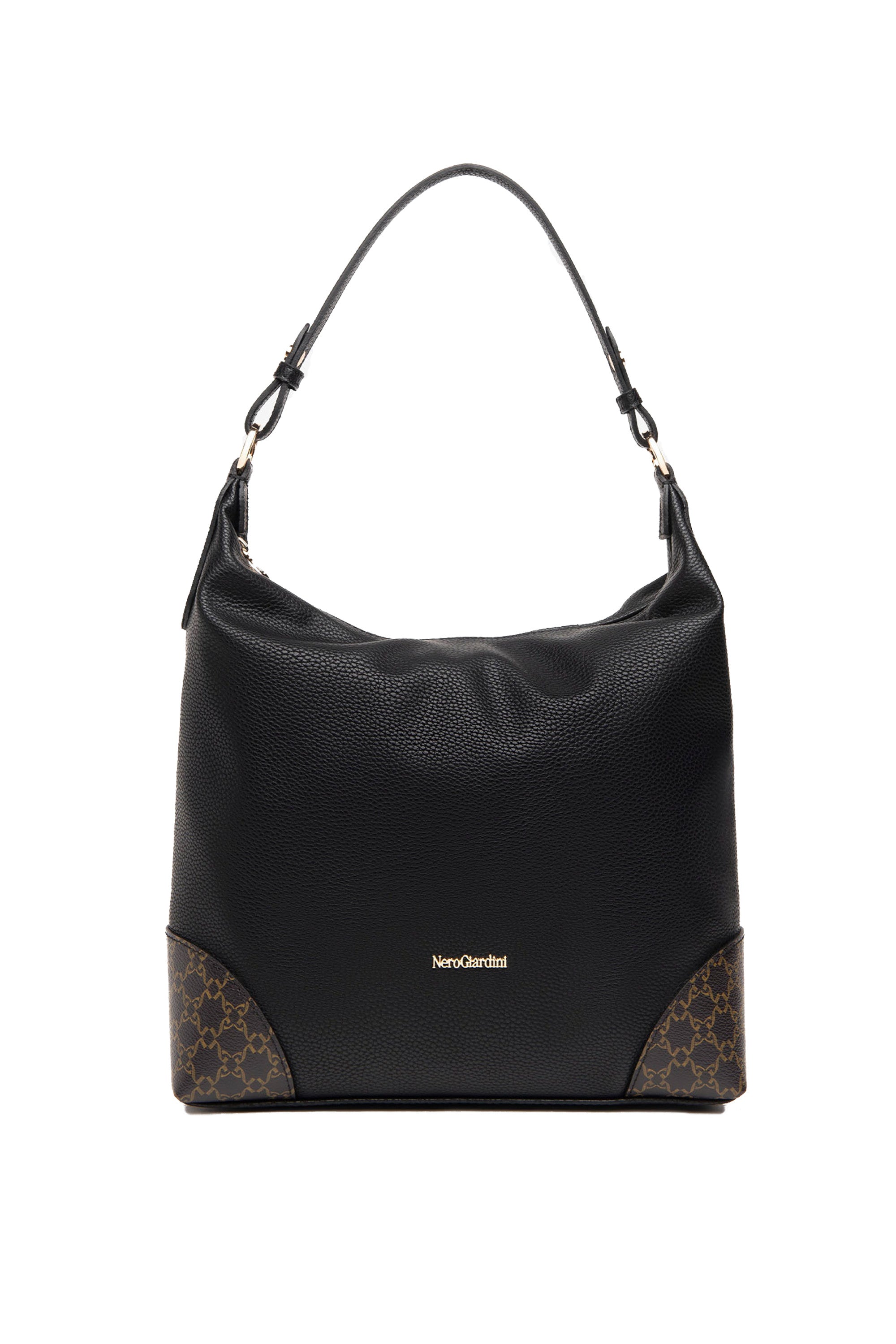 Borsa hobo da donna in materiale tecnico Nero Giardini