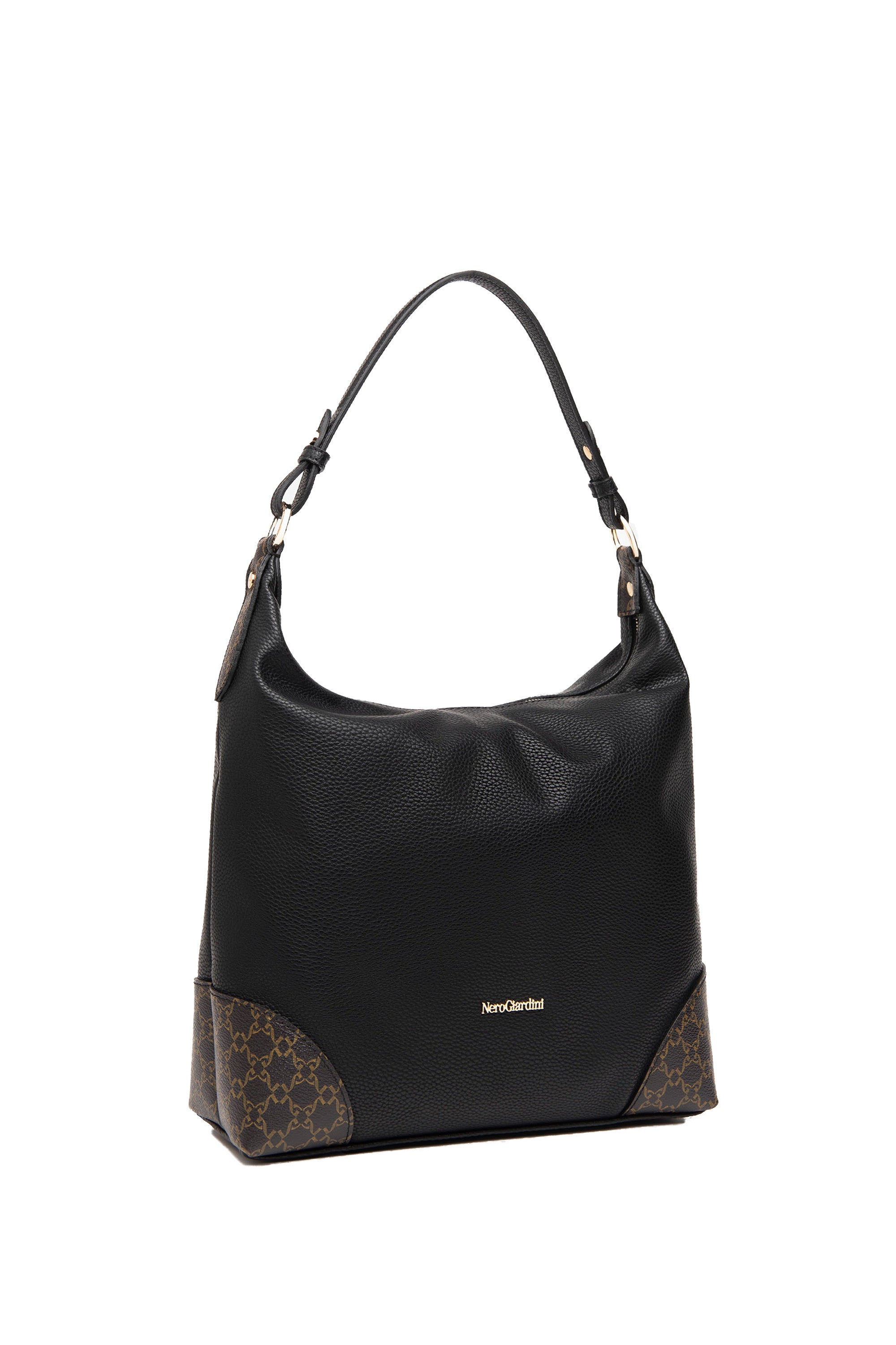 Borsa hobo da donna in materiale tecnico Nero Giardini