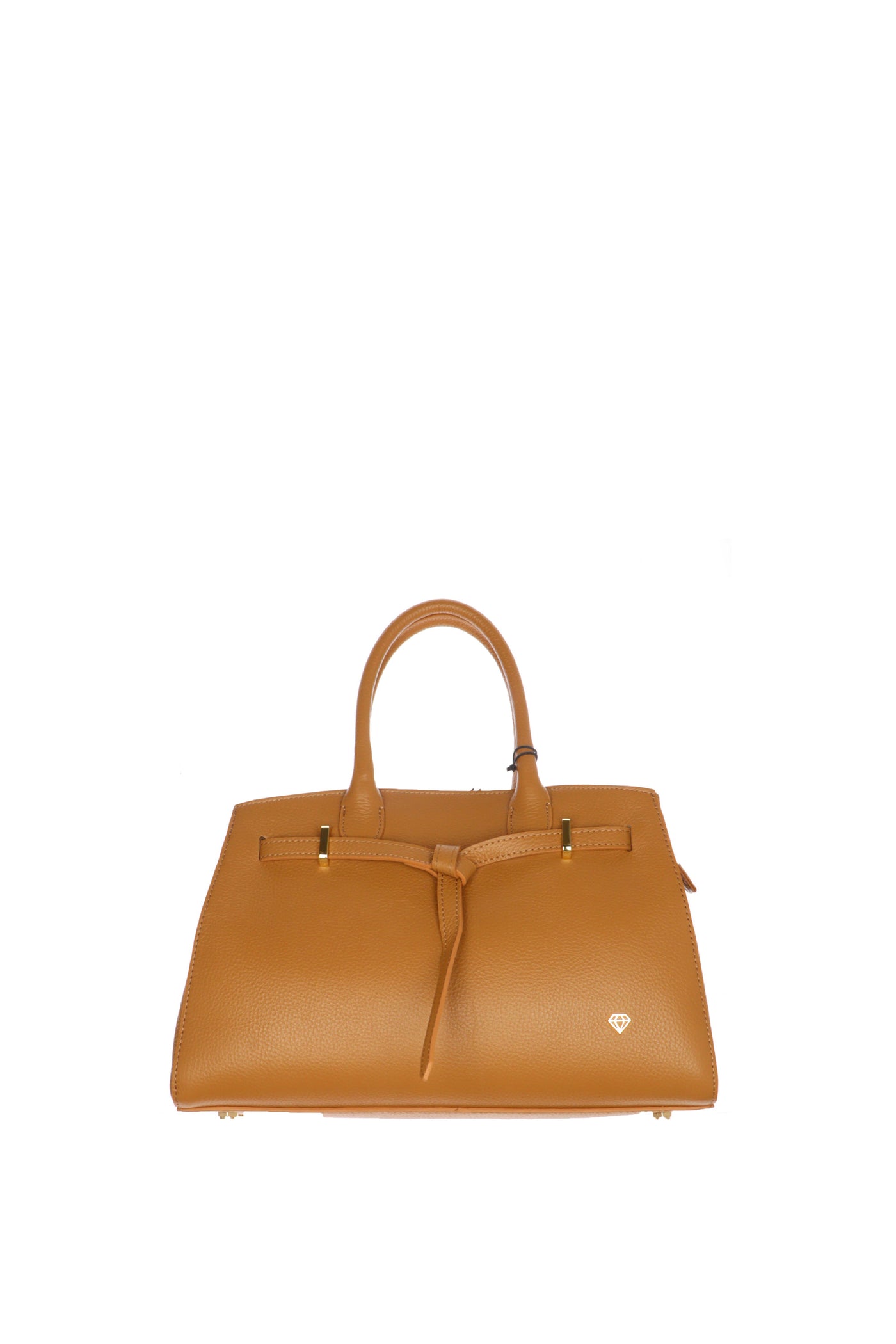 Borsa in vera pelle made in Italy con doppio manico cuoio