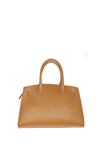 Borsa in vera pelle made in Italy con doppio manico cuoio - 3