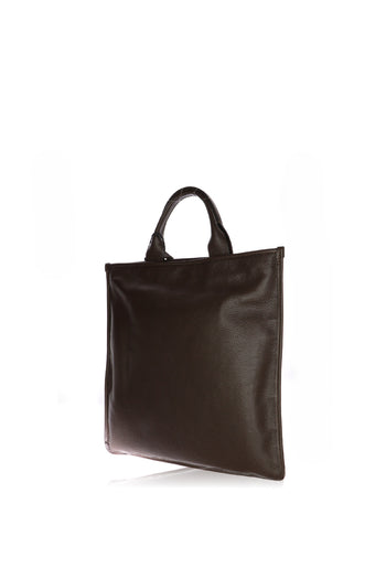 Borsa piatta pelle e camoscio - 3