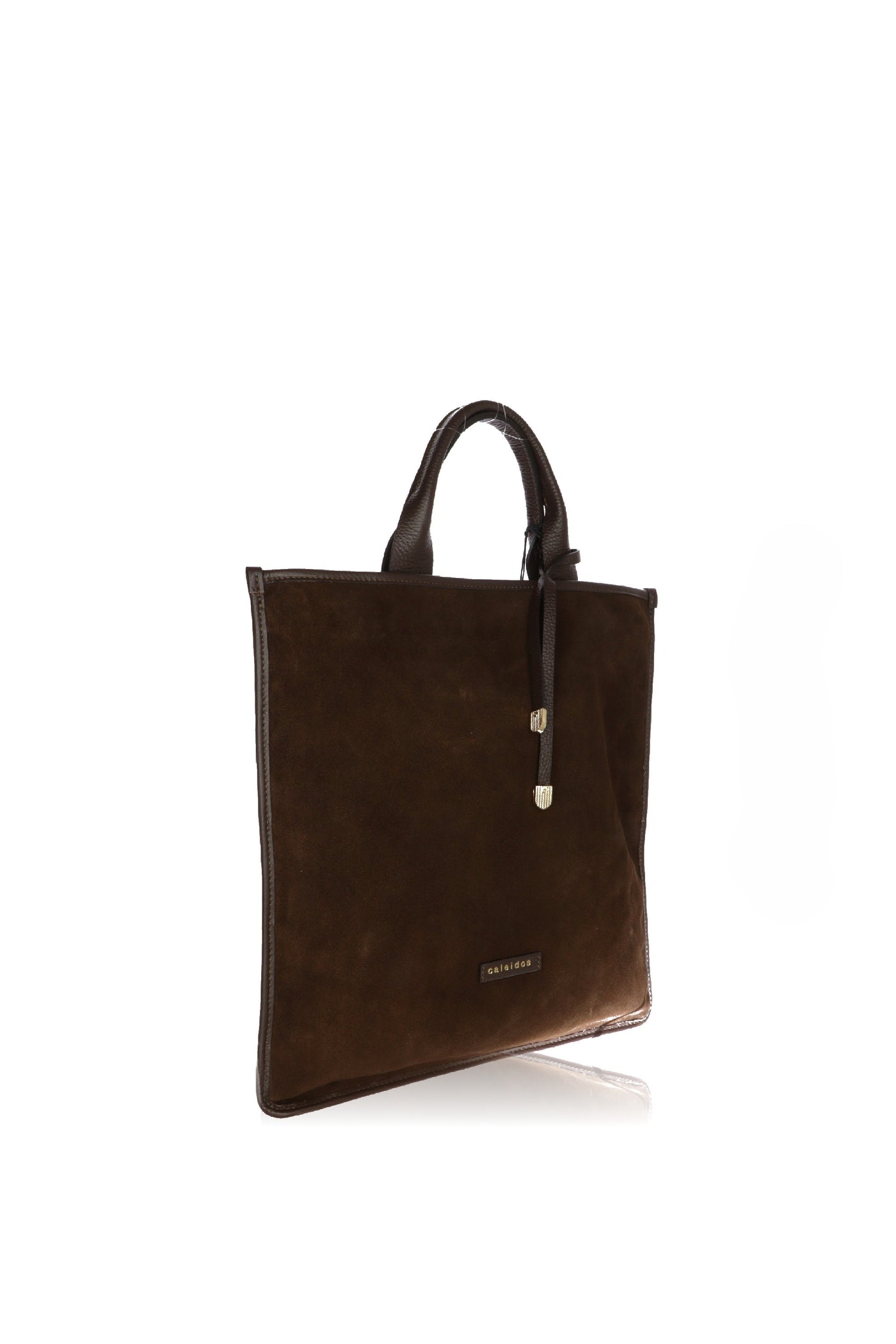 Borsa piatta pelle e camoscio 2