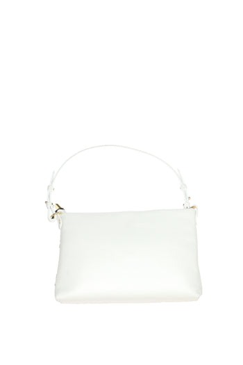 Borsa piccola in vera pelle bianca e verde Made in Italy - 7