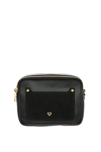 Borsa piccola nera in vera pelle Caleidos - 5