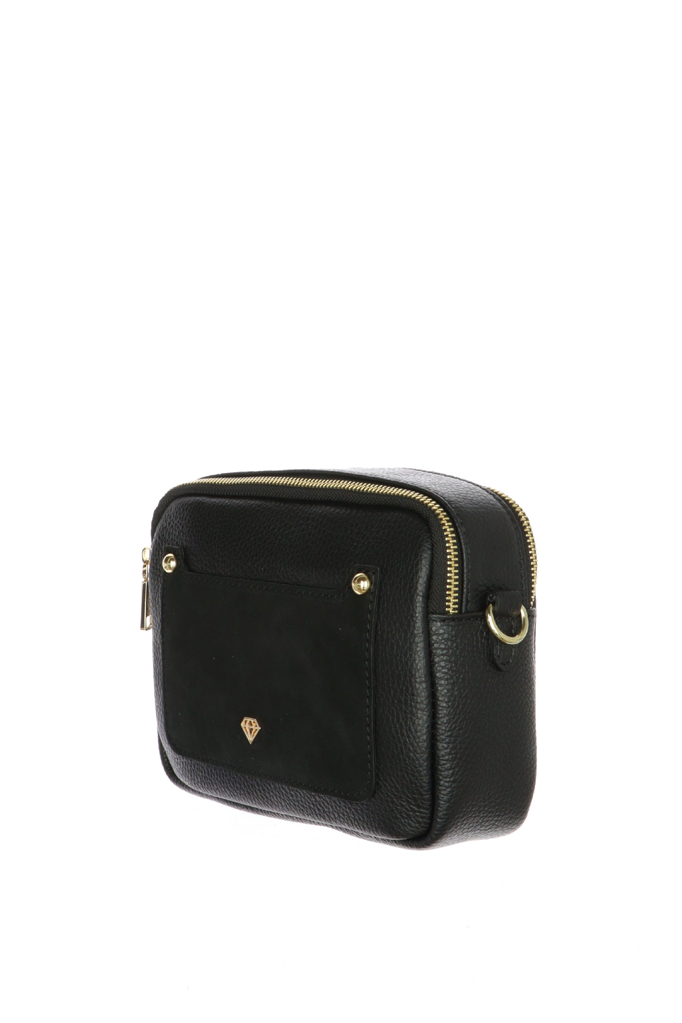 Borsa piccola nera in vera pelle Caleidos 2