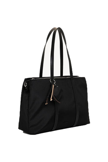 Borsa shopper e tote bag Tamaris nera con tracolla e mini pochette - 4