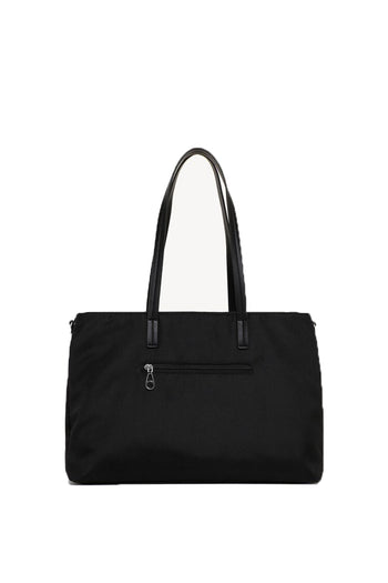 Borsa shopper e tote bag Tamaris nera con tracolla e mini pochette - 7