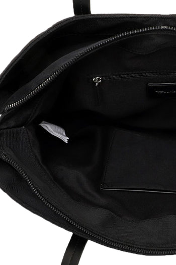 Borsa shopper e tote bag Tamaris nera con tracolla e mini pochette - 10