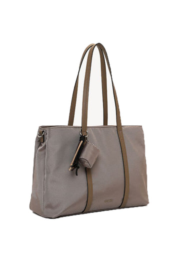 Borsa shopper e tote bag Tamaris nera con tracolla e mini pochette - 5