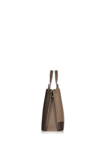 Borsa piccola bicolore in pelle made in Italy - 5