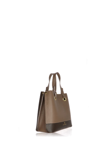 Borsa piccola bicolore in pelle made in Italy - 3