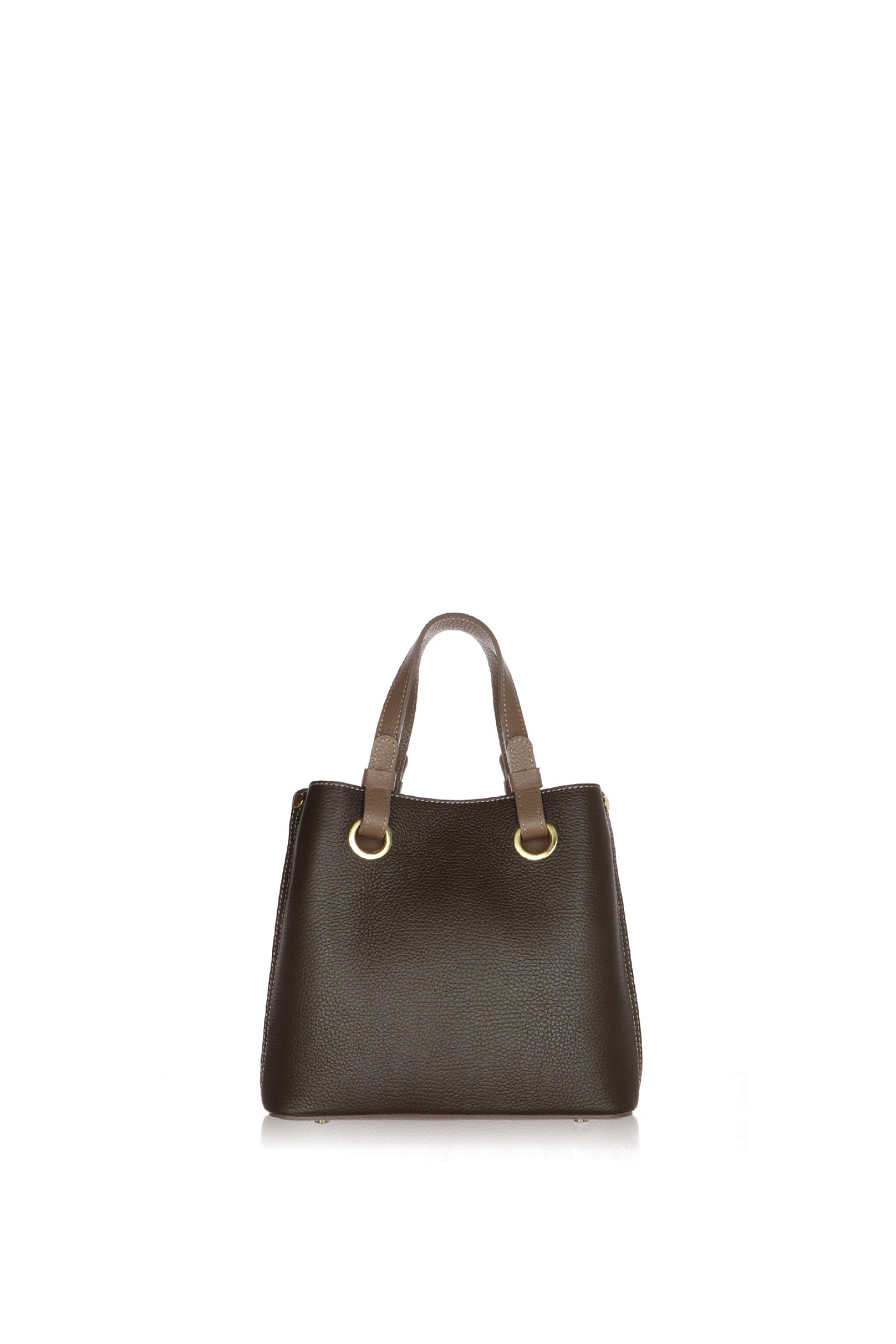 Borsa piccola bicolore in pelle made in Italy 2