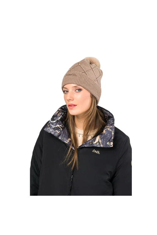 Cappello in maglia beige con particolari Anekke - 1