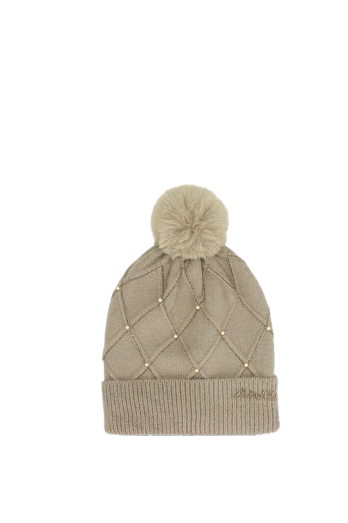Cappello in maglia beige con particolari Anekke - 2