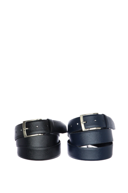 Cinta in pelle saffiano blu o nera I am & accessories - 1