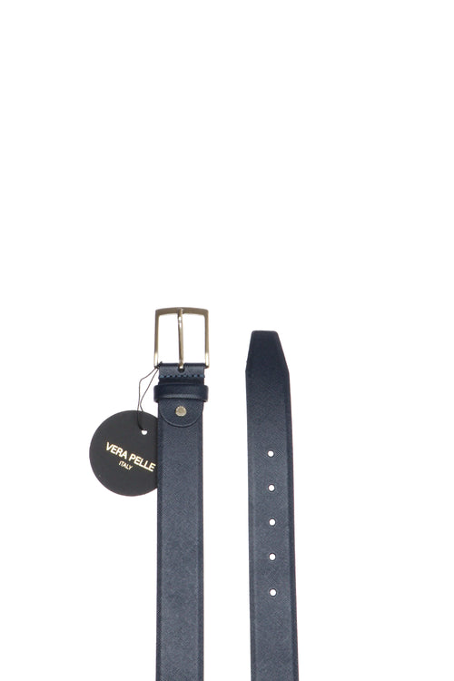 Cinta in pelle saffiano blu o nera I am & accessories - 2