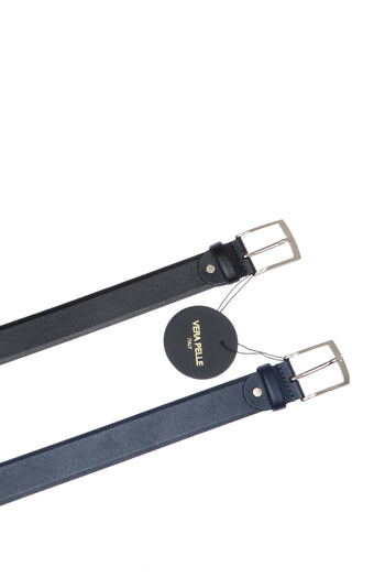 Cinta in pelle saffiano blu o nera I am & accessories - 3