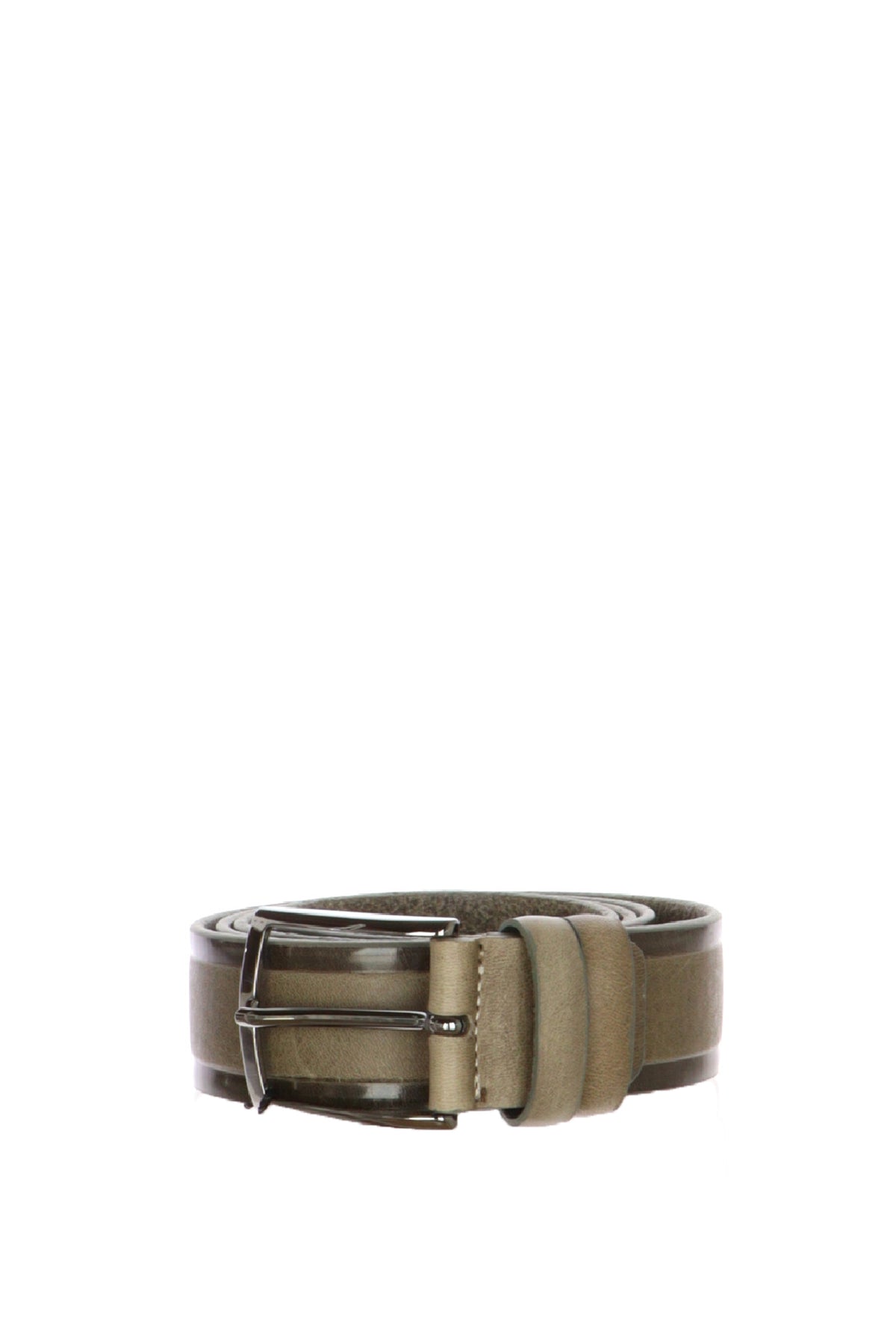 Cintura Uomo in Vera Pelle Fango e Marrone Made in Italy