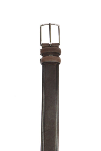 Cintura Uomo in Vera Pelle Fango e Marrone Made in Italy - 6