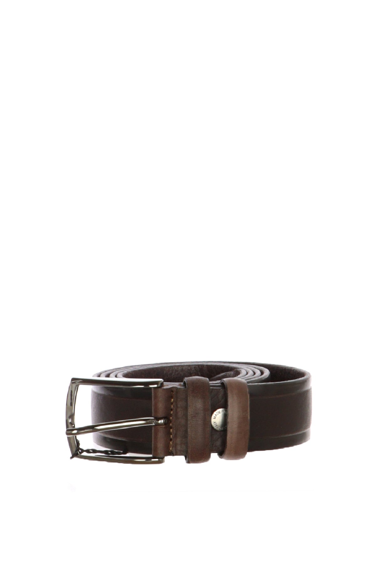 Cintura Uomo in Vera Pelle Fango e Marrone Made in Italy 2