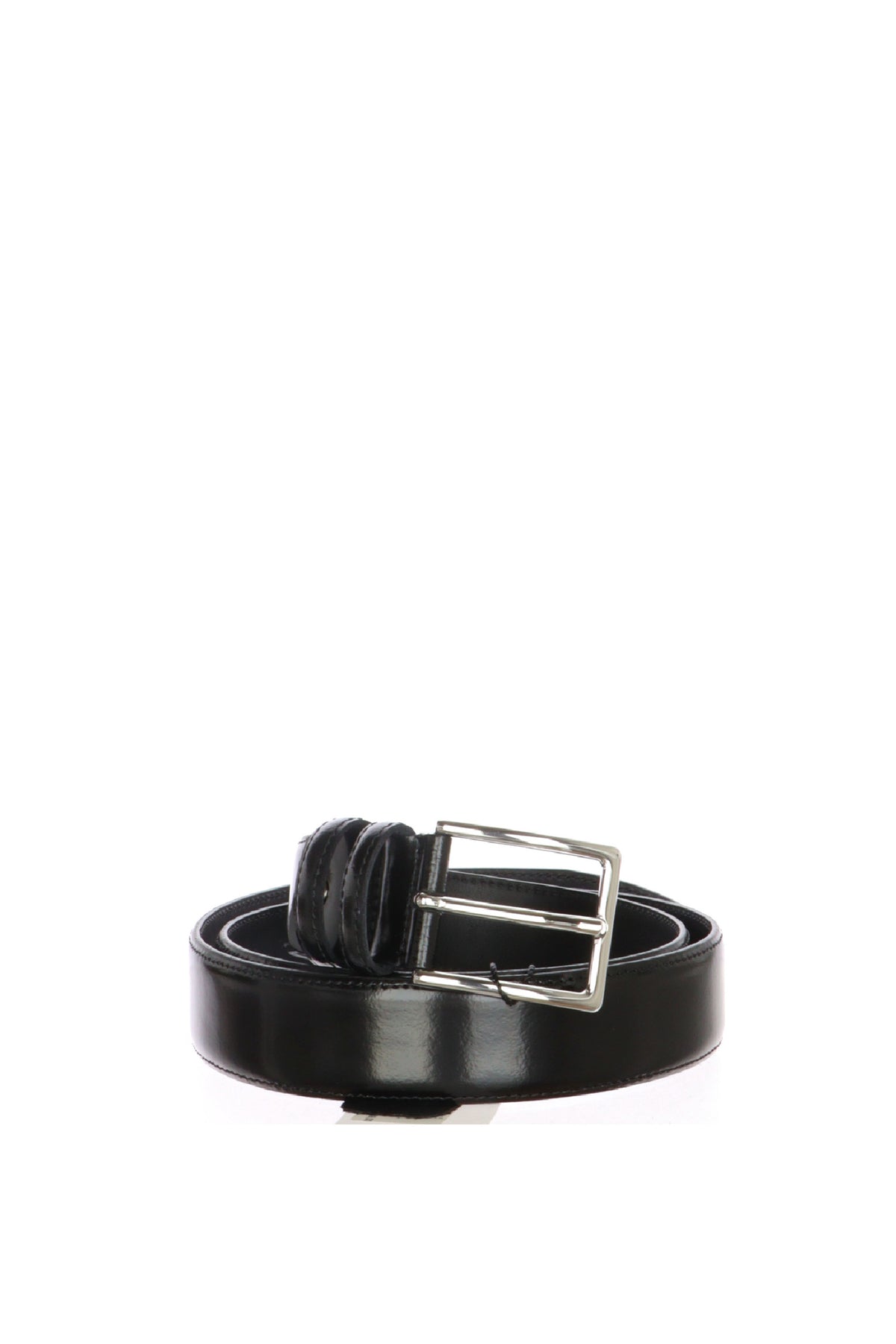Cintura elegante in pelle brasivata nero e blu