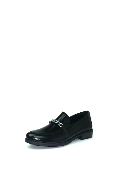 Mocassino nero con catena Remonte - 2