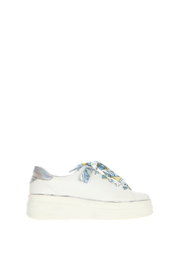 Sneaker in pelle bianco con cerniera laterale - 6
