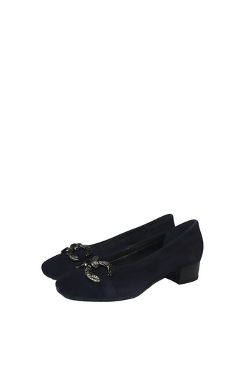 Decolletè basso nero e blu Soffice Sogno - 5