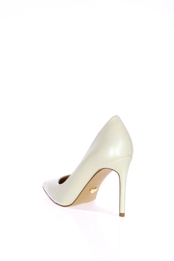 Decolletè bianco perla in pelle Tamaris - 5