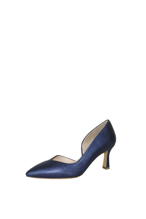 Decolletè blu in pelle laminata n 44 Melluso - 2