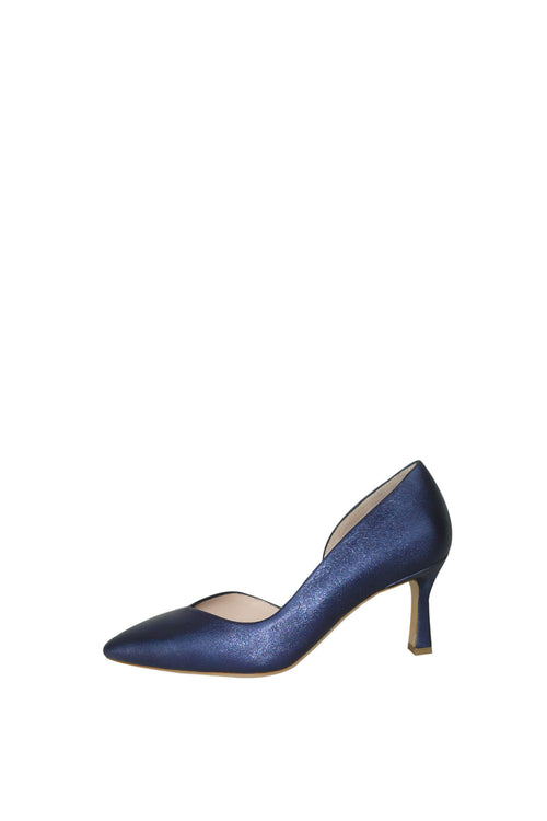 Decolletè blu in pelle laminata n 44 Melluso - 1
