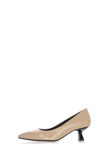 Decolletè donna nero e beige in pelle elegante numeri piccoli e grandi Donna Melluso - 3