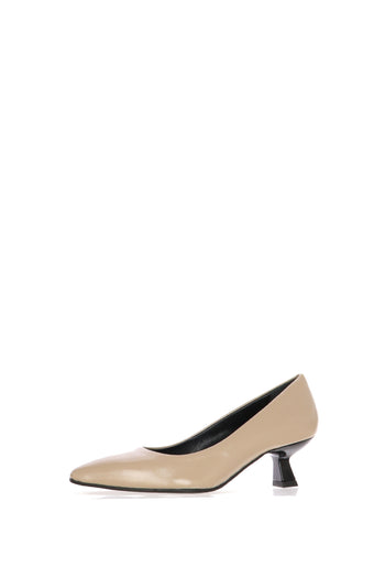 Decolletè donna nero e beige in pelle elegante numeri piccoli e grandi Donna Melluso - 3