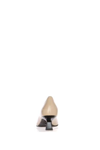 Decolletè donna nero e beige in pelle elegante numeri piccoli e grandi Donna Melluso - 9