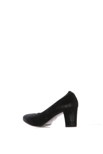 Decolletè elasticizzato in camoscio nero  Soffice Sogno - 3