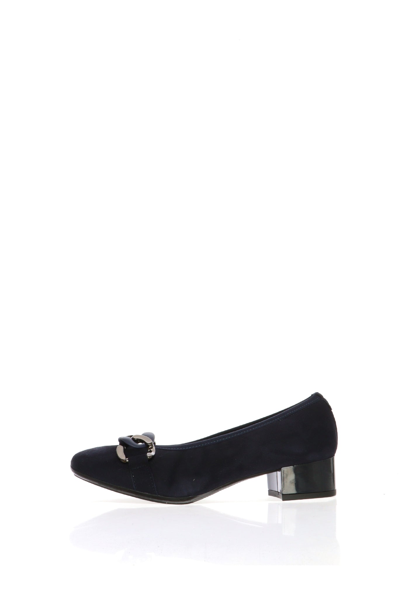 Decolletè in camoscio blu o nero con tacco basso Soffice Sogno 2