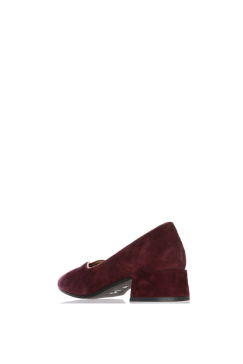 Decolletè in camoscio nero con tacco basso Soffice Sogno - 6