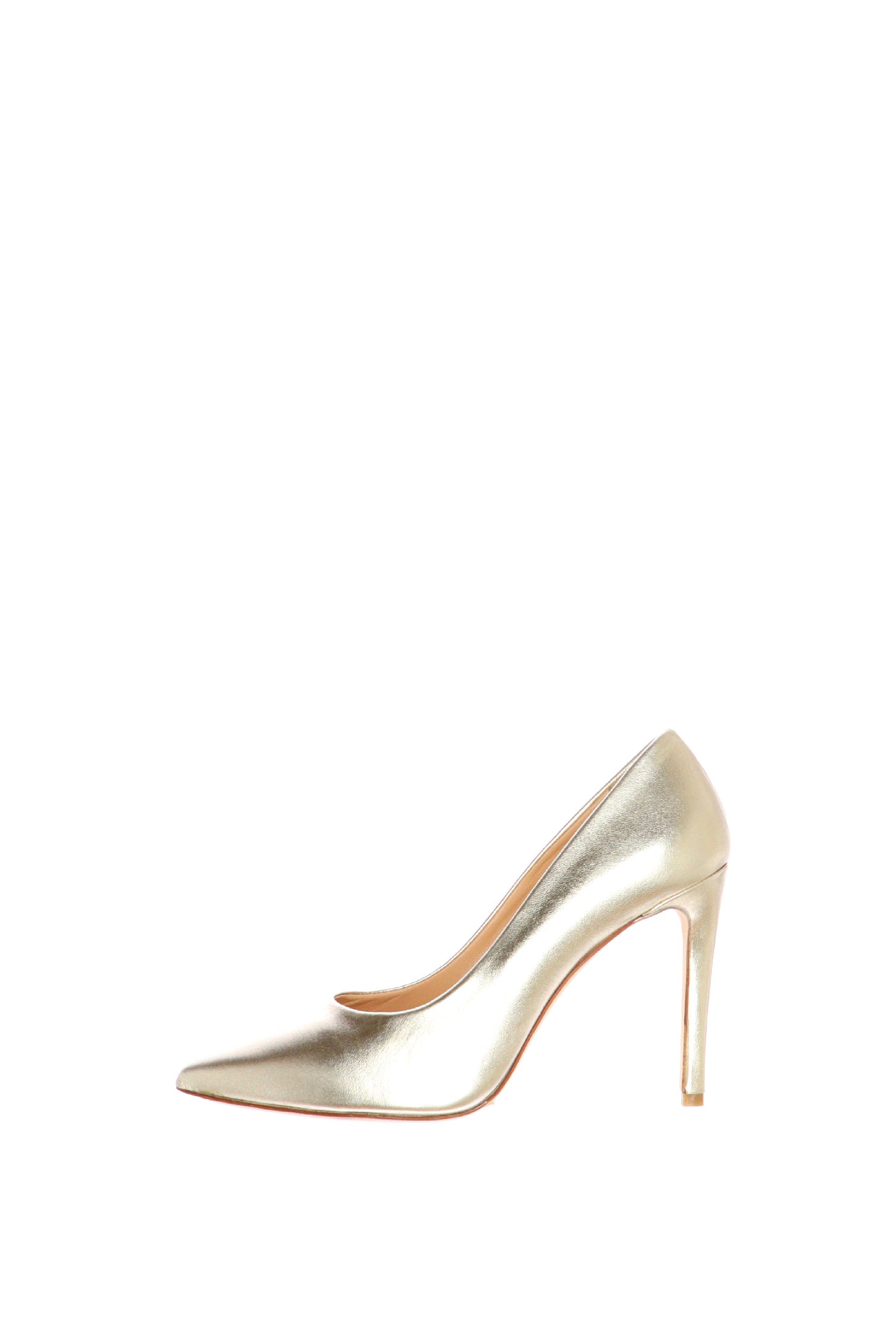 Decolletè in pelle argento o platino tacco alto