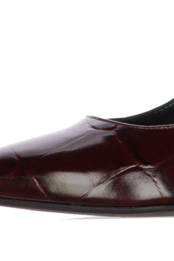 Decolletè in pelle bordeaux stampa cocco Melluso - 4
