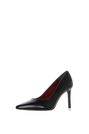 Decolletè in pelle nera con tacco sottile Tamaris - 4