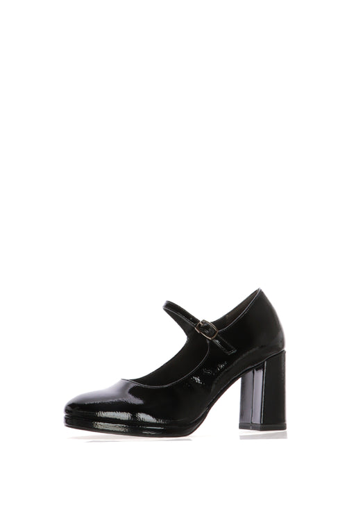 Decolletè mary jane nera in vernice Tamaris - 2