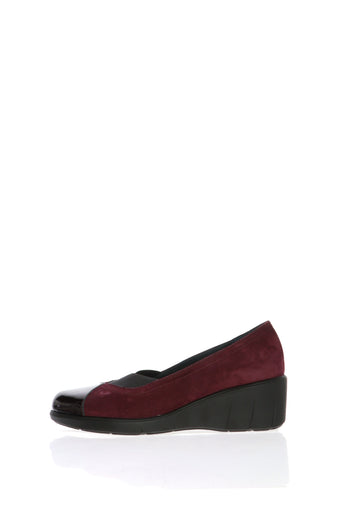 Decolletè nero, blu e bordeaux  con zeppa Soffice Sogno - 3