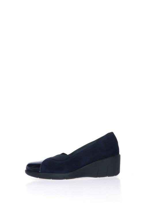 Decolletè nero, blu e bordeaux  con zeppa Soffice Sogno - 2