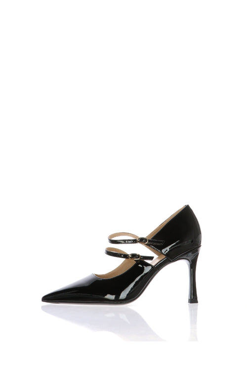 Decolletè vernice nero con fibiette CafèNoir - 1