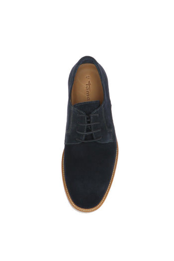 Derby casual in camoscio Blu Navy - 4