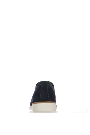 Derby casual in camoscio Blu Navy - 6