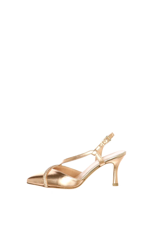 Slingback gioiello in pelle laminata Soffice Sogno - 2