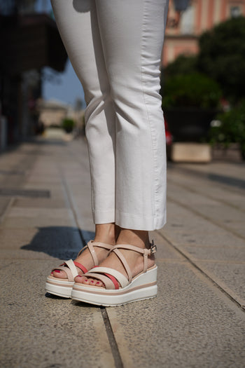Sandali Donna in vernice con zeppa Nero Giardini - 4