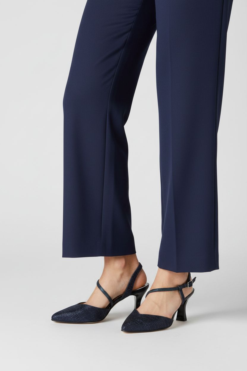 Slingback in tessuto glitter con tacco Soffice Sogno 2