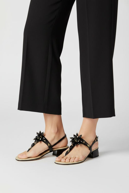 Sandalo infradito in vernice nera con accessorio Soffice Sogno - 2